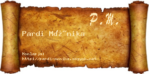 Pardi Mónika névjegykártya