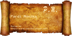 Pardi Mónika névjegykártya